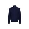 Polo SS22 Solid Color Zip Collar Long Sleeve Sweater Men Sweater Blue 781862821-001