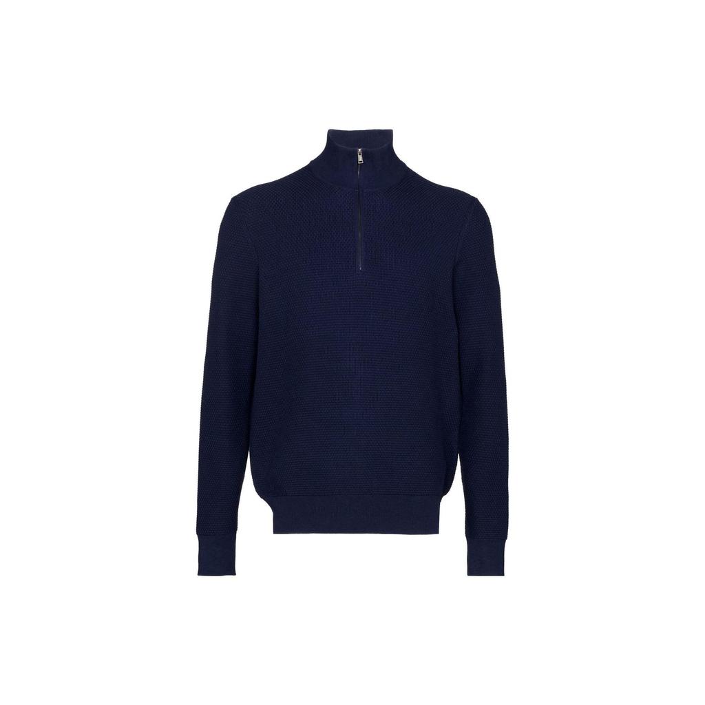 Polo Ralph Lauren SS22 Solid Color Zip Collar Long Sleeve Sweater Men Sweater Blue 781862821-001