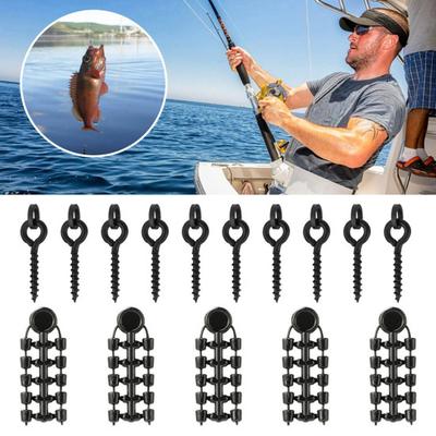 70 Stück/Set Karpfenangeln Zubehör Set mit Aufbewahrungsbox Tragbar Rund Oval Ring Schrauben Wirbel Schwarze Stopper Perlen Karpfenangeln Ausrüstung Ausrüstung Set
