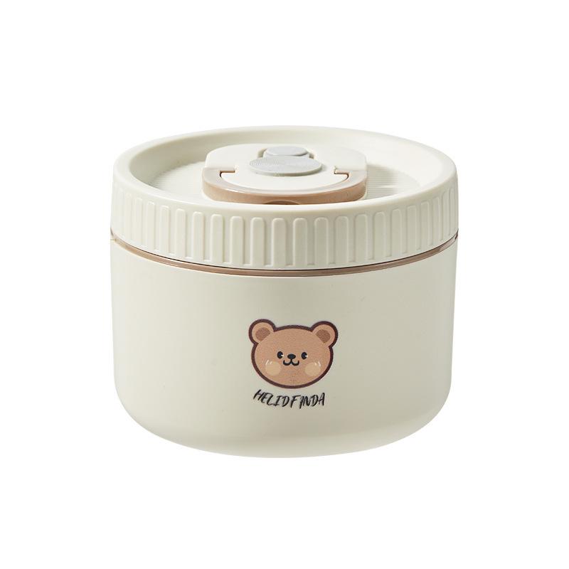 Stainless Steel Insulated Lunch Box & Soup Bowl - Microwave Safe Cartoon Bento for Office Workers