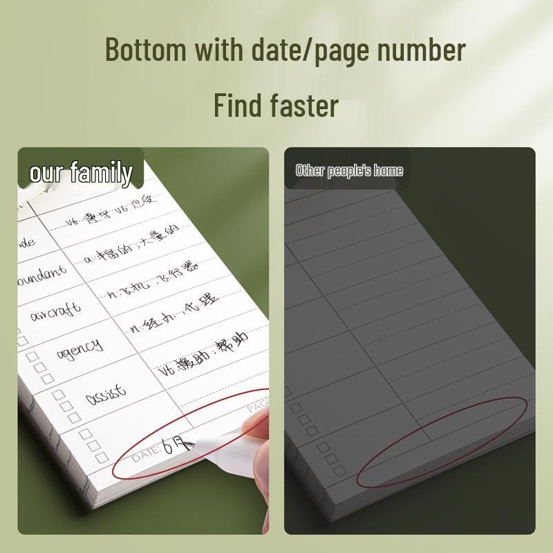 Ebbinghaus Pocket English Vocabulary Notebook for Middle School Students