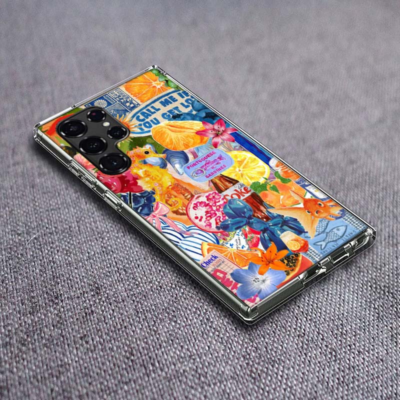 Meereslandschaft Wein Zitrone Handyhülle Für Samsung Galaxy S24 S23 S21 S20 FE S22 S26 Ultra S25 Edge S10 Plus Hülle Klar TPU Capa
