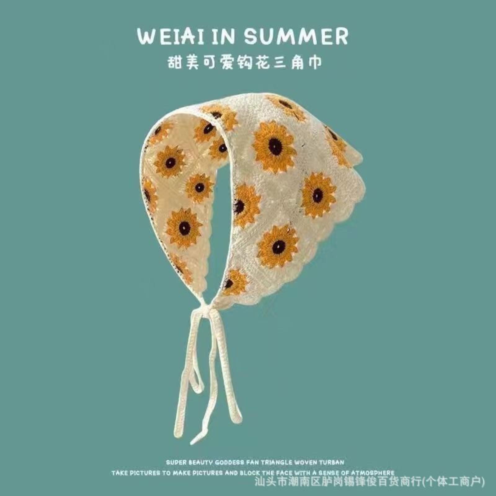 

Knitted Triangular Headscarf, Versatile And Stylish French Retro Headband One Size