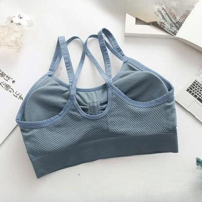 Plus Size Cross Backless Wire-Free Push-Up Bra Sports Yoga Student Women's Korean Style Underwear Camisole Tank Top Bustier