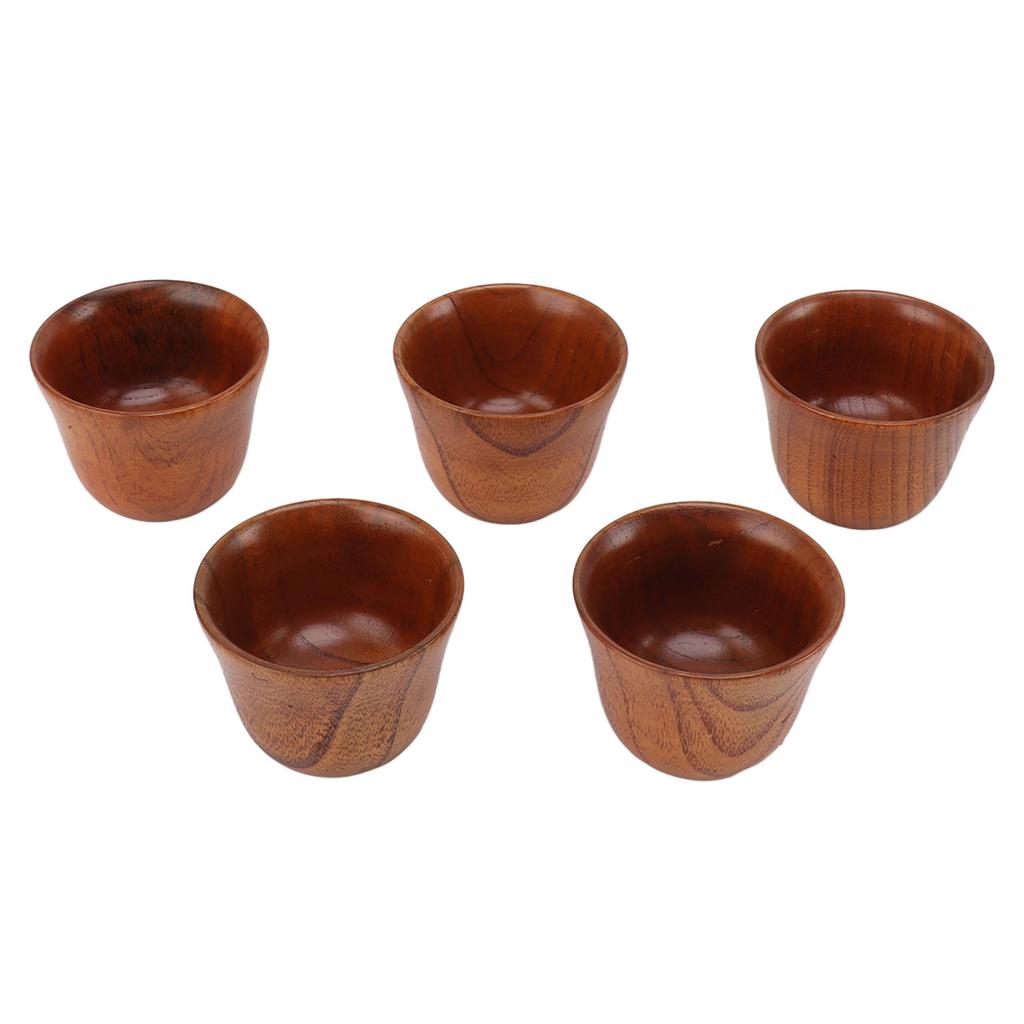 Wooden Tea Cups Handmade Multifunctional Safe Eco Friendly Solid Wood Teacups for Drinking Tea