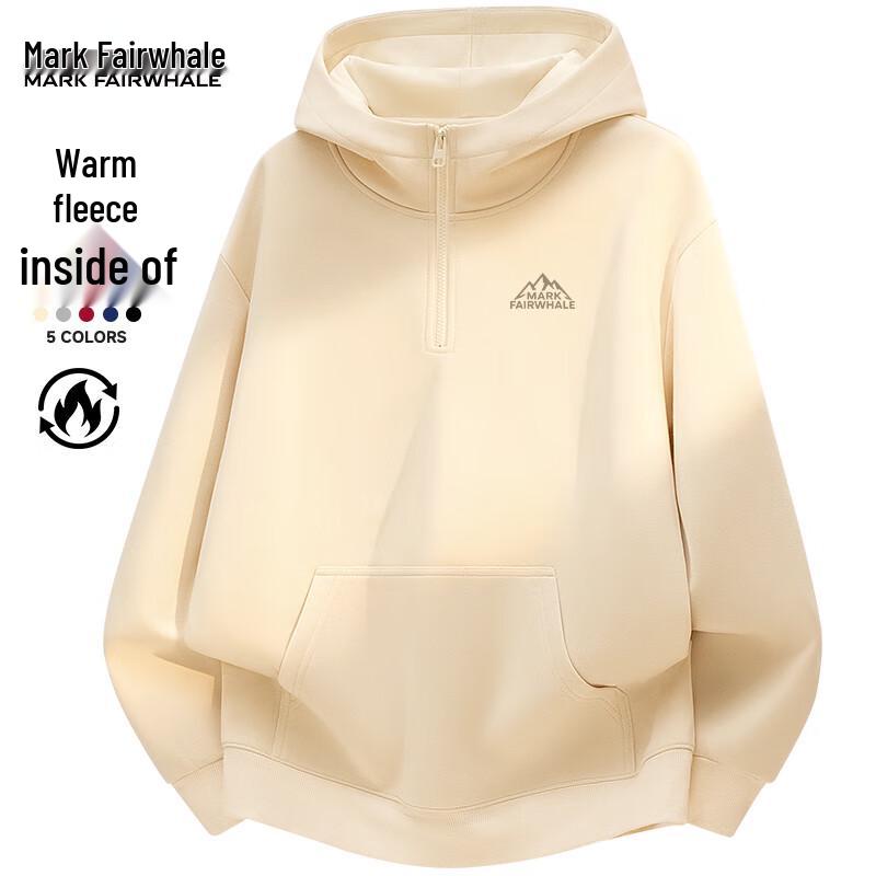 Mark Fairwhale Men's 2025 Autumn/Winter Half-Zip Fleece Hoodie