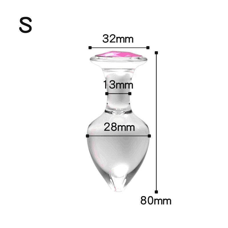 3 Size Transparent Galss Anal Plug Women Anal Sex Toys Smooth Glass Butt Plug men Prostate Massage Analplug Sex Shop