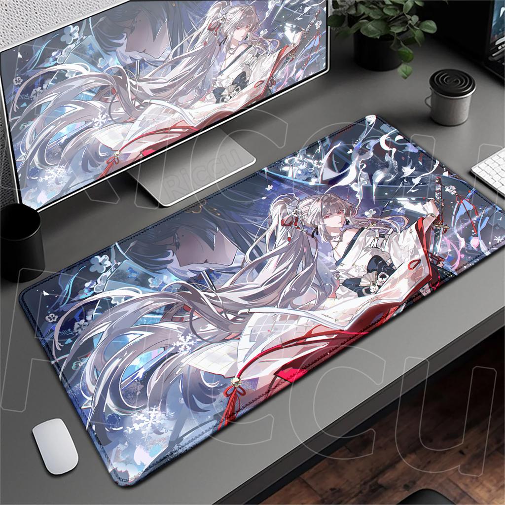 XXL Computer Non-slip Rubber Mousepad Wuthering Waves Gamer Deskmat Cute Cartoon Notebook Rug Hiyuki Keyboard Gaming Accessories
