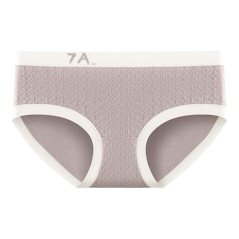 Female Spring and Autumn Middle Waist No Trace 7A Class Antibacterial Pure Cotton Underwear