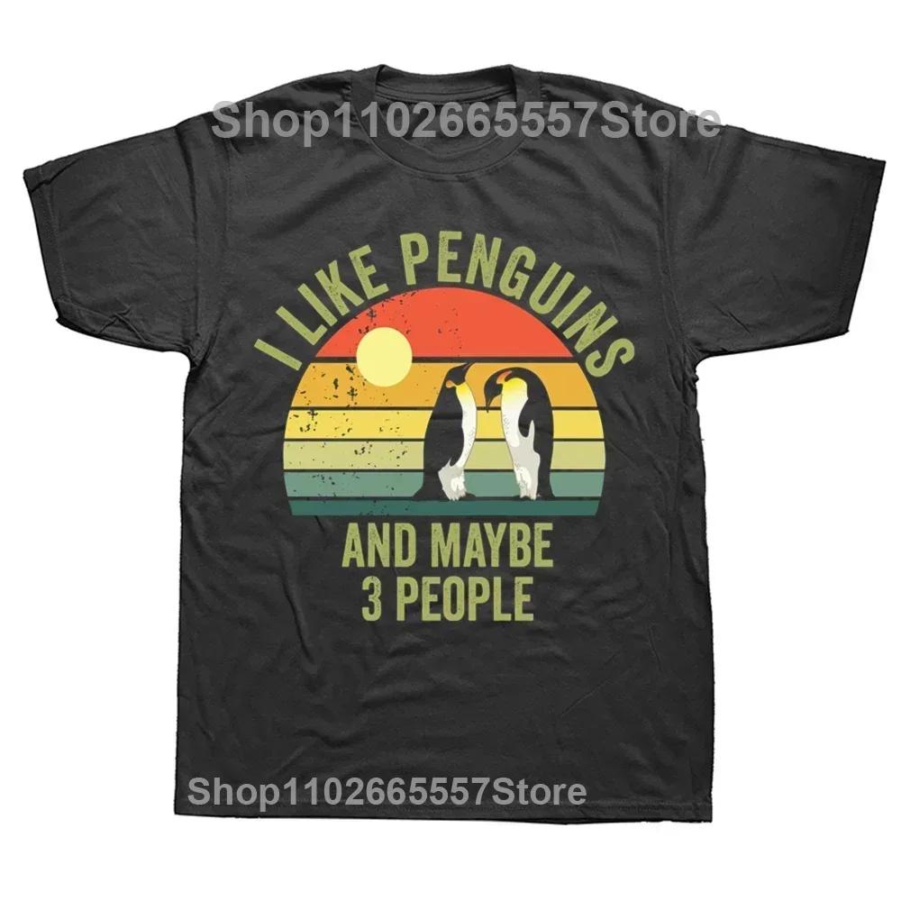 I Did the Math the Answer Is Penguin Funny Penguin Lover Graphics Unisexs T Shirt Fashion Casual Oversized Short Sleeve Tshirts