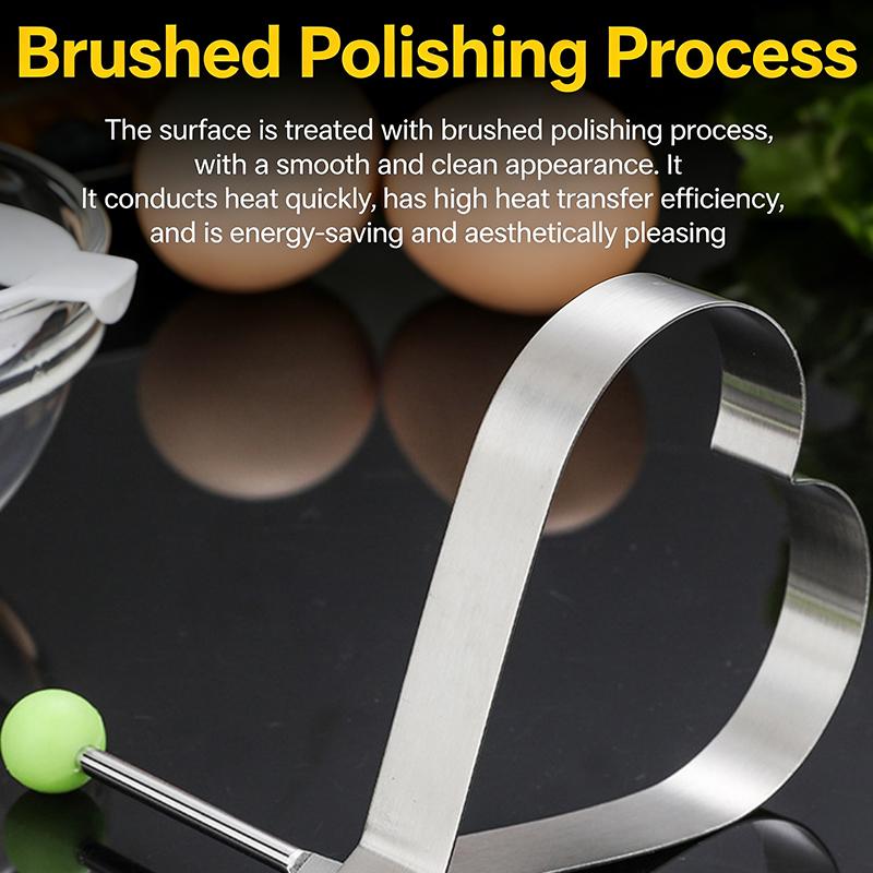 Stainless Steel Egg Frying Mold Diy Egg Frying Model Egg Frying Tool Heart-Shaped Mold Pancake Maker