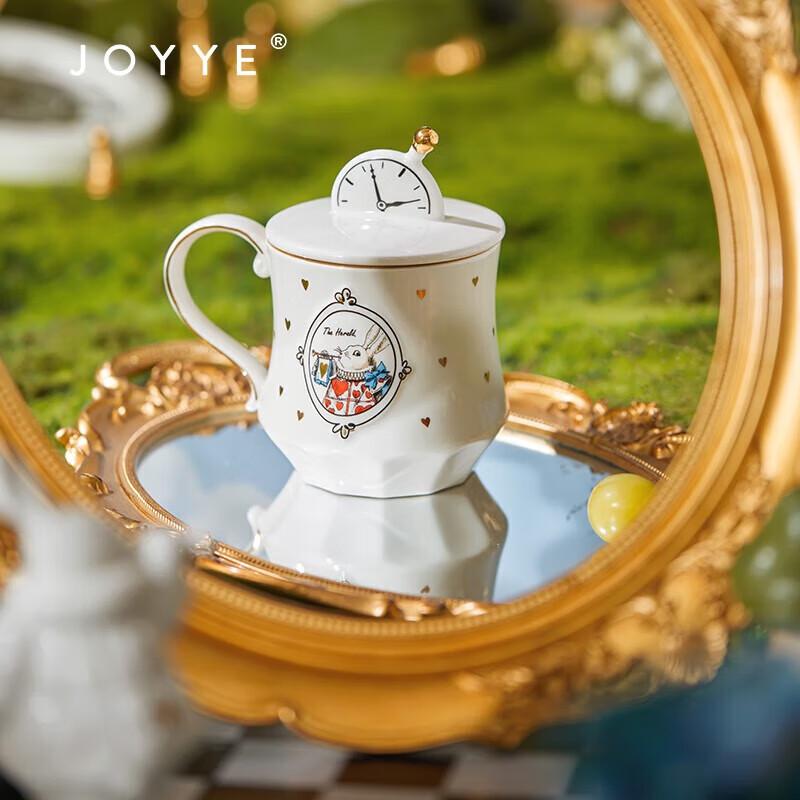 JOYYE Alice In Wonderland Butterfly Ceramic Mug with Spoon