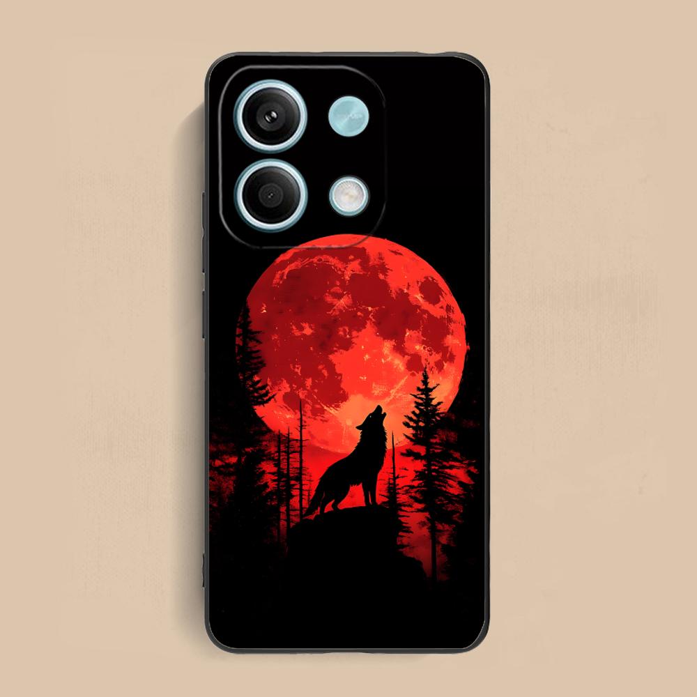 Fashion Wolf Mobile Phone Case for Xiaomi Redmi Note 14 13 12 11 S Pro Plus 4G 5G Colorful Printing Cover Luxury Pretty