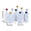 1Pc 50ml Home Glass Lead-free Decanter With Cover for Liquor Small Wine Bottle Glass Beverage Bottle Bar Accessories