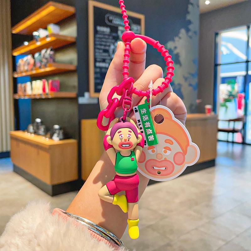 

Модный силиконовый брелок с очаровательным мультяшным персонажем, идеально подходящий для друзей и семьи красный