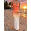 European Goods Summer Self-cultivation Gradual Change Color Starfish Decoration Pure Desire Suspender Backless Long Dress Women