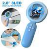 Handheld Microscope 4X with 2in Screen & 8 LED Lights Kids Magnifer Kid Mini Microscopes Science Kit Gift for Boys & Girls