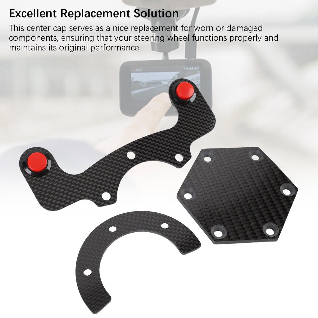 Steering Wheel Center Kit Easy Installation 6 Hole Design Abrasion Proof Steering Wheel Horn Cover Kit for Car Maintenance