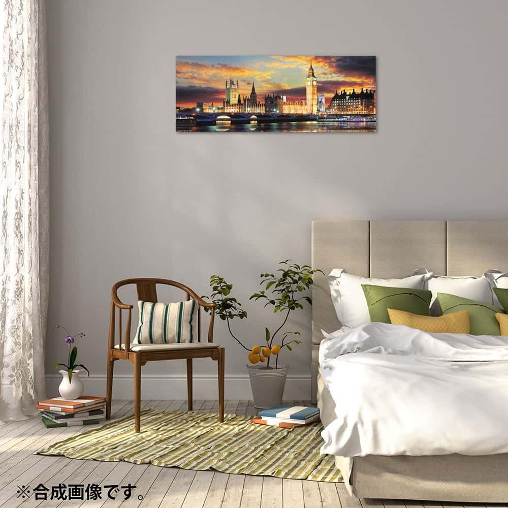 Art Deli Night View Fabric Wall Art Panel, poht-w-1703-05, 30 x 78.5 cm, Made in Japan