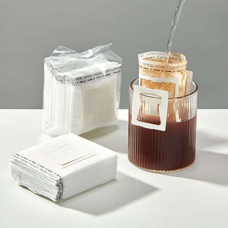 50PCS Coffee Filter Bags Disposable Non-woven Drip Coffee Bag Portafilter Hanging Ear Espresso Coffee Accessories Tea Tool
