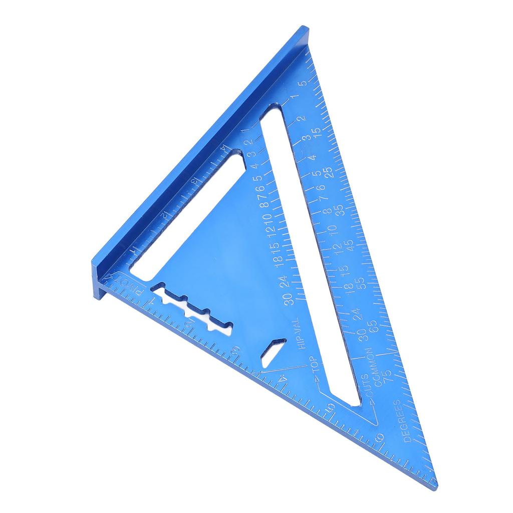 Carpentry Triangle Ruler Aluminum Alloy with Imperial and Metric Scales Triangle Ruler Protractor