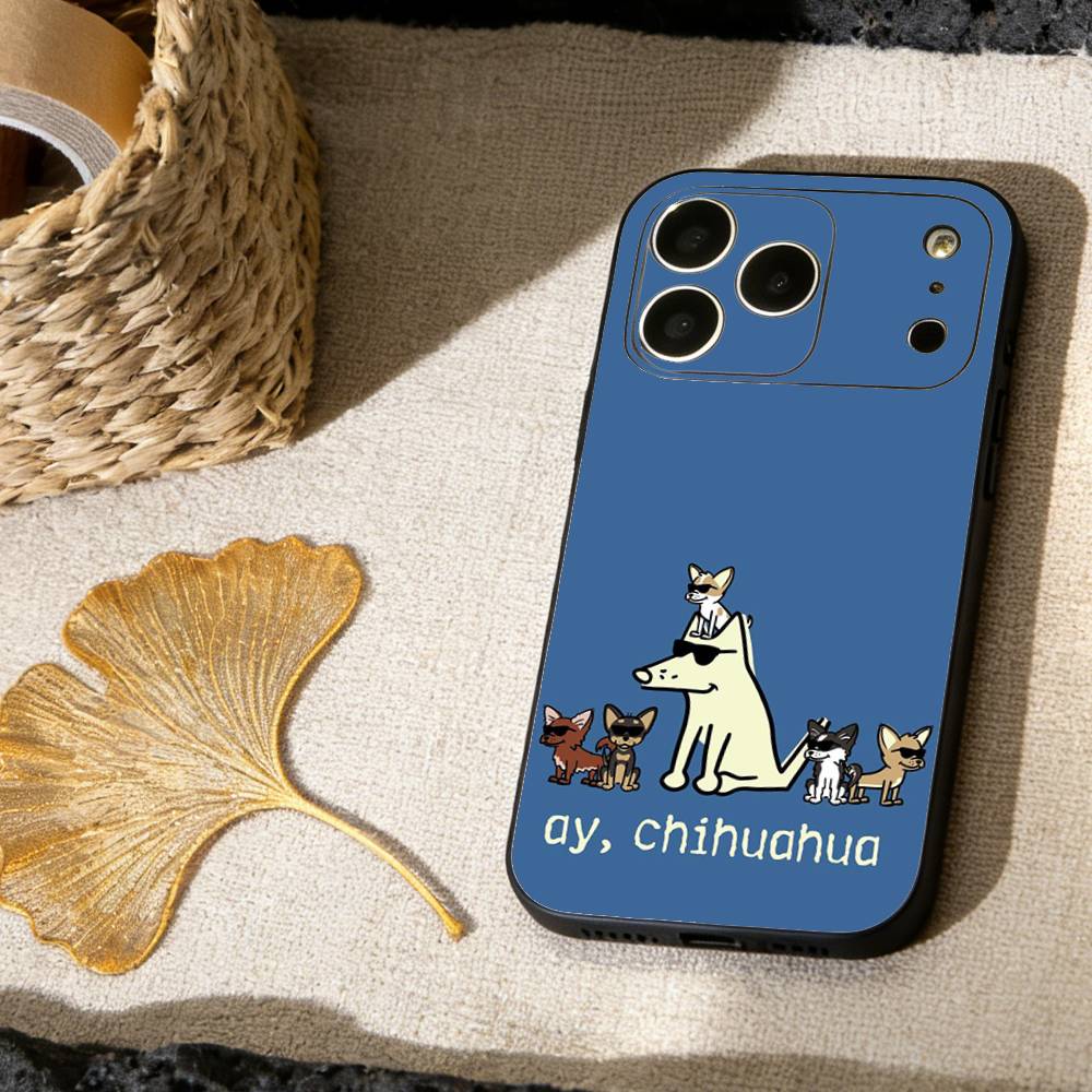 Life is Better with a Chihuahua Phone Case For iPhone 17, 16,15,14,13,12,11 X XR Plus,Others Soft Black Cover iPhone12