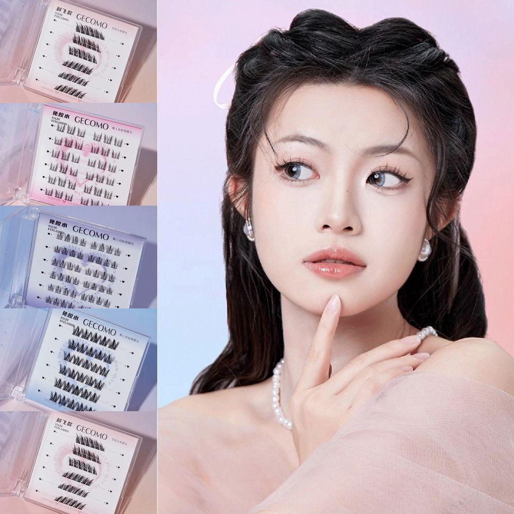 

Натуральный вид Самоклеящиеся ресницы пучки ресниц ручной работы ресницы пучки для женской красоты G6009