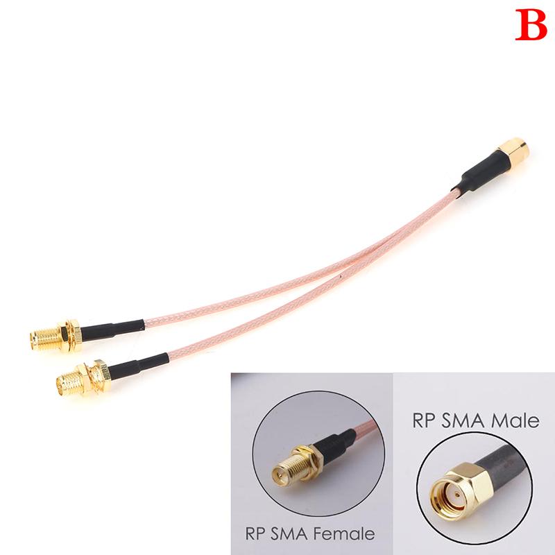 Sma To 2X Sma Male Female Y Type Splitter Combiner Jumper Cable Pigtail