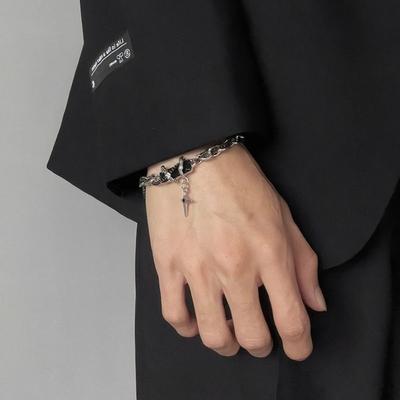 Hip Hop Zircon Star Bracelet For Man Woman Titanium Steel Trendy Luxury Non-Fading Couple Jewelry Kpop New Punk Unisex Gift