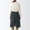 MUJI Cotton Plain Weave Garcon Dark One Size Fits 12835813 Apron, Gray, All,