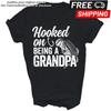 Hooked On Being A Grandpa Father's Day Unisex Shirt Gift Unisex T-Shirt