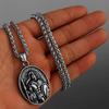 Vintage Retro Spartan Warrior Gladiator Pendant Necklace Chain Unisex Men Women Stainless Steel Fashion Gothic Amulet Talisman Jewelry