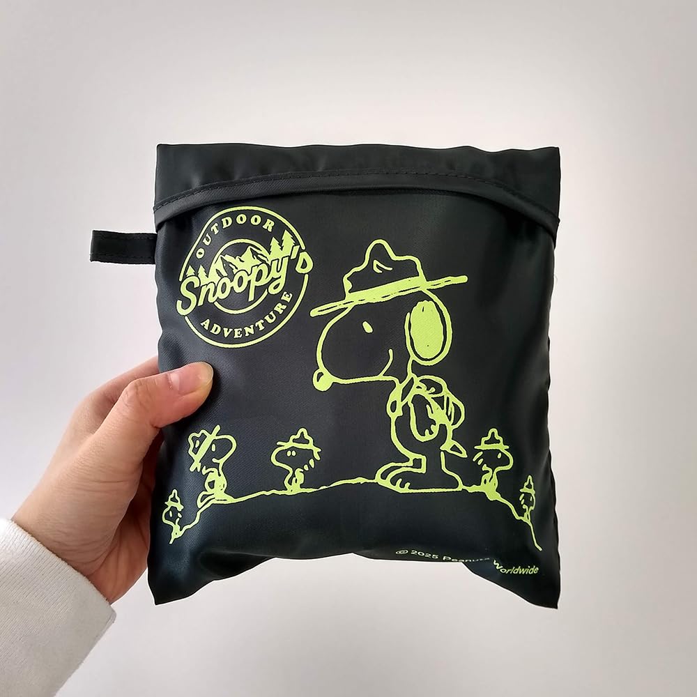 Cute Snoopy Boston Large Capacity with Large Shoulder Strap and Mountain D Green Bag, (35 Liters), Foldable, Pouch,
