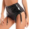 Giarrettiere in Pelle Verniciata da Donna con Clip Metalliche Lingerie Pigiami Costume da Club/Palco Accessori