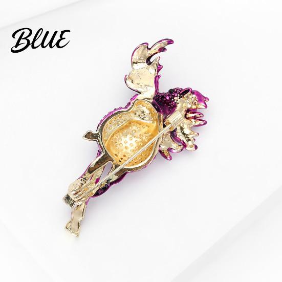 Romantic Horse Jewelry Gift Retro Style Brooch Sparkling Rhinestones Inlaid