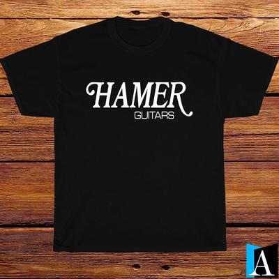 New Shirt Hamer Guitars Music Logo T-Shirt Black/ White/ Grey/ Navy Size S-5XL