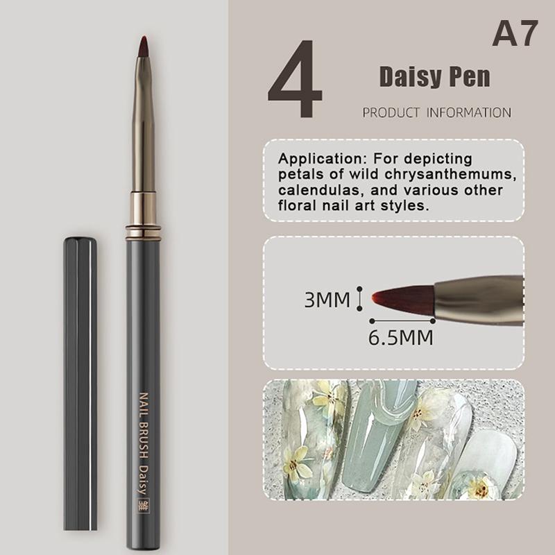 1Pcs Metal Handle Nail Art Liner Pen Painting Brush Drawing Brush Stripe Flower Painting Pen UV Gel Brush Nail Art Construction