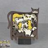 Educational Wooden Cats Puzzle Toy Table Game for Children Enhancing Cognitive Skills and Creativity at Homes or School