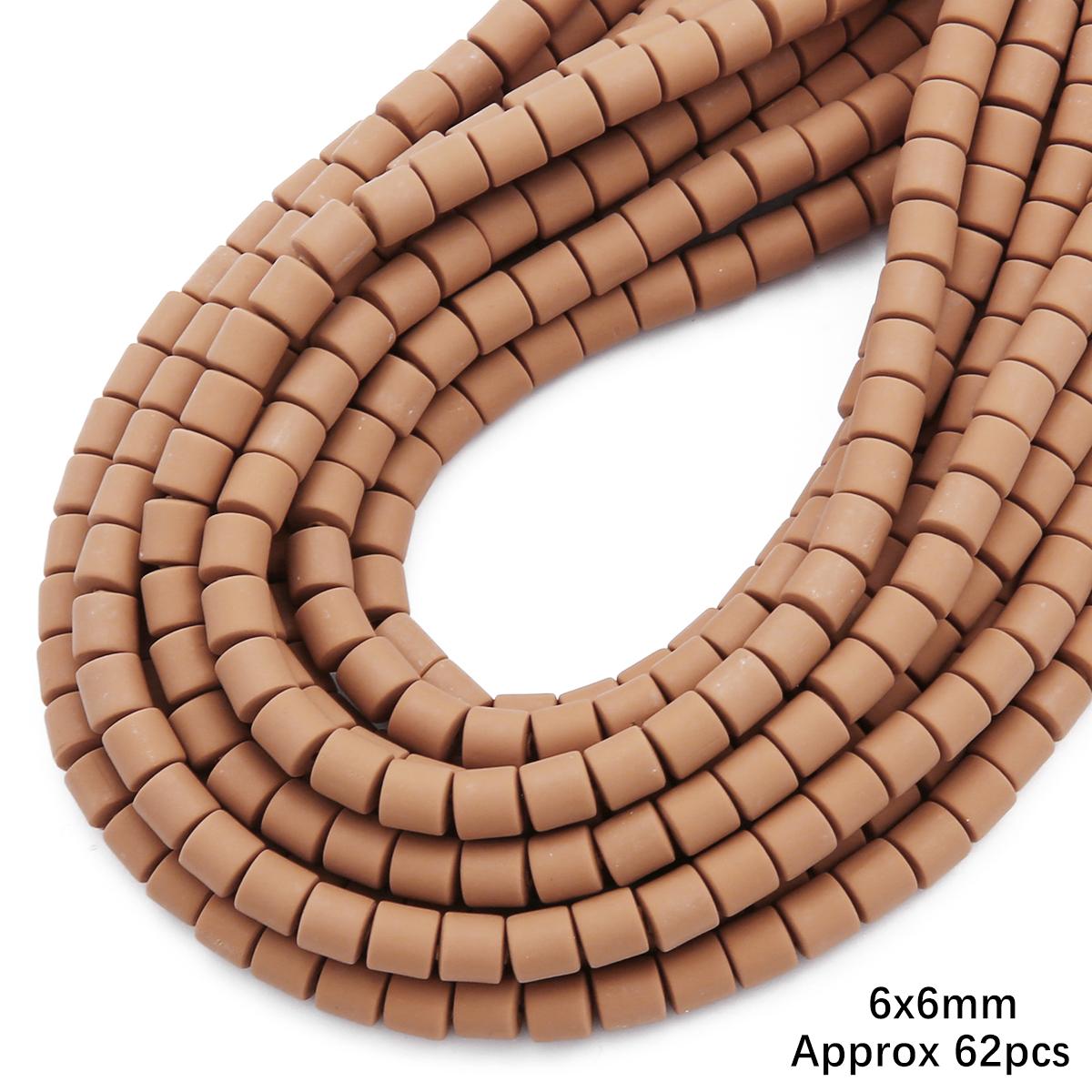 

60 шт./пакет 6x6 мм Плоский круглий циліндр Полімерна смола Глиняні намистини Розсипні розпірки Намистини ручної роботи для виготовлення ювелірних виробів своїми руками Браслети Намиста Ремесла 38 см/15