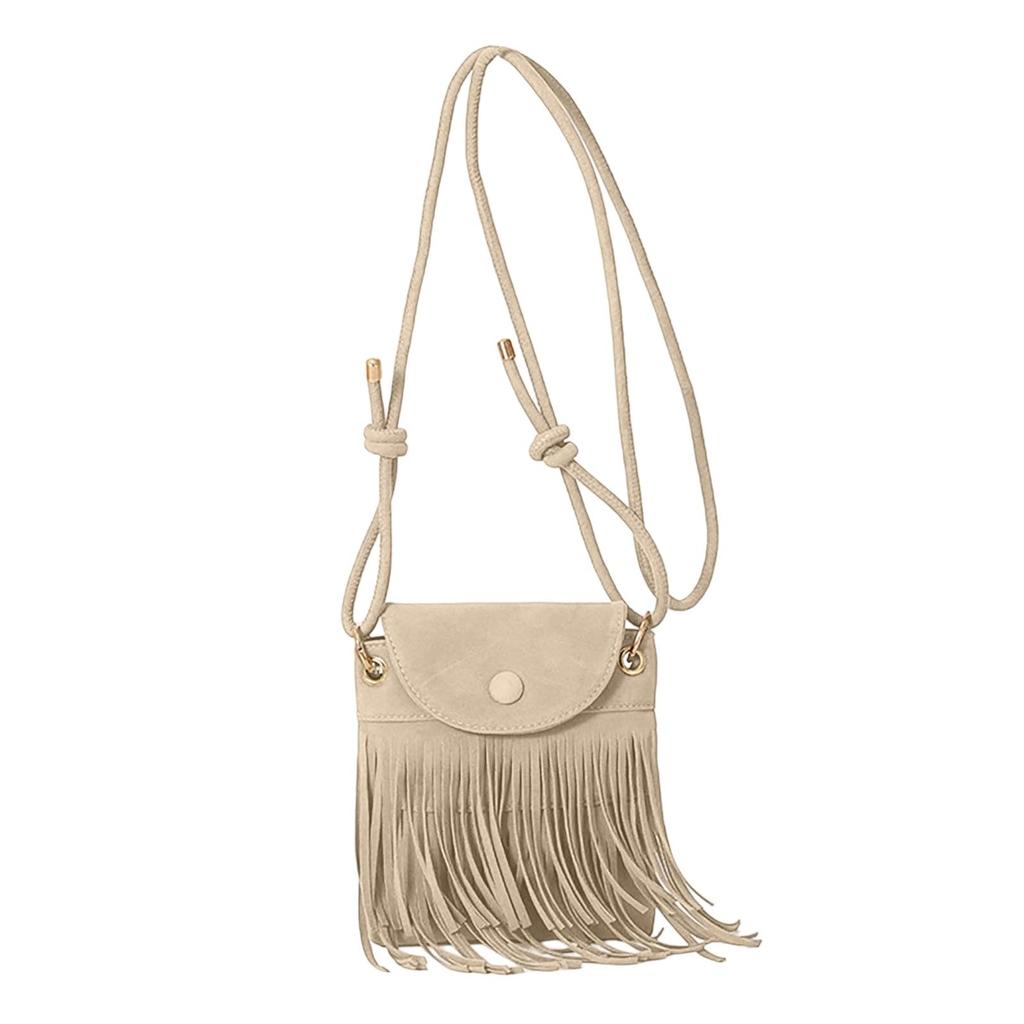 Suede Fringe Retro Casual Crossbody Single Shoulder Small Square Women's Bag