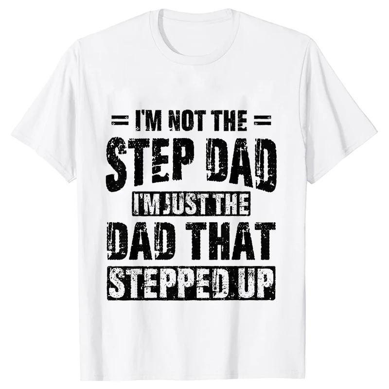 Bonus Dad Men's T-shirts Clothes Step Dad Tee Shirt Homme Birthday Tee Tshirts Short Sleeve O-neck Clothing for Men Tops