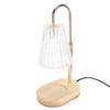 Candle Warmer Lamp Dimmable Height Adjustable Electric Scented Wax Melter with 2 50W Bulbs and Wooden Base for Home