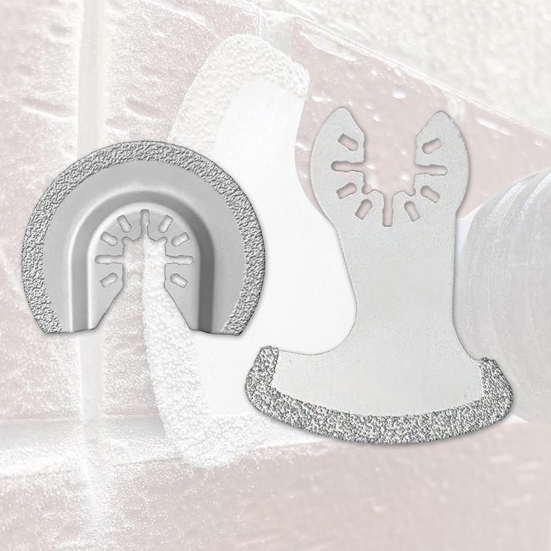 1/2Pcs Oscillating Saw Blades Sickle-Shaped/Semi-Circular For Rough Sanding Fillers Tile Ceramics Electric Tool Accessories