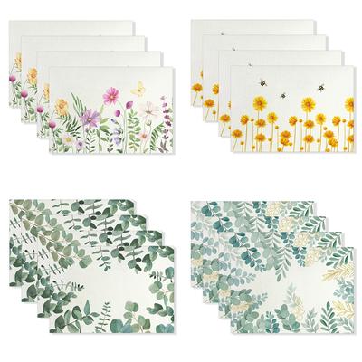 Home Table Supplies Placemats Plant Flower Grass Prints Design Table Placemats Holiday Portable Rectangle Tablecloths