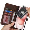 For iPhone 15 Plus/14 Plus Wallet Case Double Folded Edge Skin Touch PU Leather Flip Phone Cover
