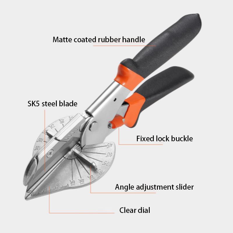 Angle Shear 45-135 Degree Miter Cutter Hand Shear Mitre Scissor Siding Wire Duct Cutter PVC PE Plastic Pipe Hose Scissors Cut