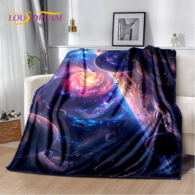 Universe Space Stars Black Hole Galaxy Earth Milky Way Soft Blanket,Soft Throw Blanket for Home Bedroom Bed Sofa Cover Kid Gift