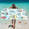 Sanrio Hangyodon Themed Beach Towel Kawaii Dessert Print Lightweight Towel for Summer Beach Pool Bath Travel