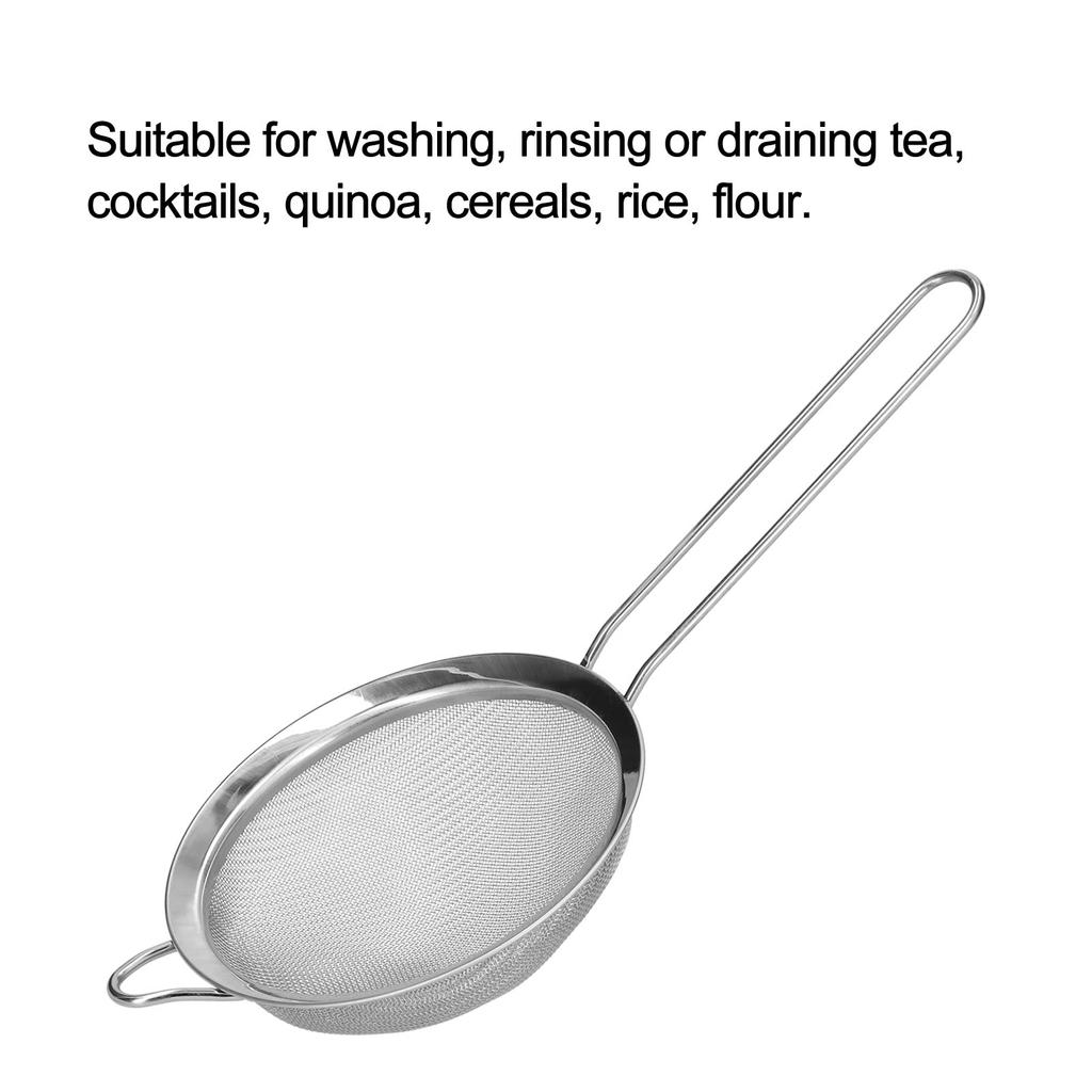 Stainless Steel Strainer Thickened Wide Oil Colander with Handle Kitchen Tool for Home