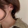Korean Retro Geometric Circle Stud Earrings - Versatile and Exquisite for Women